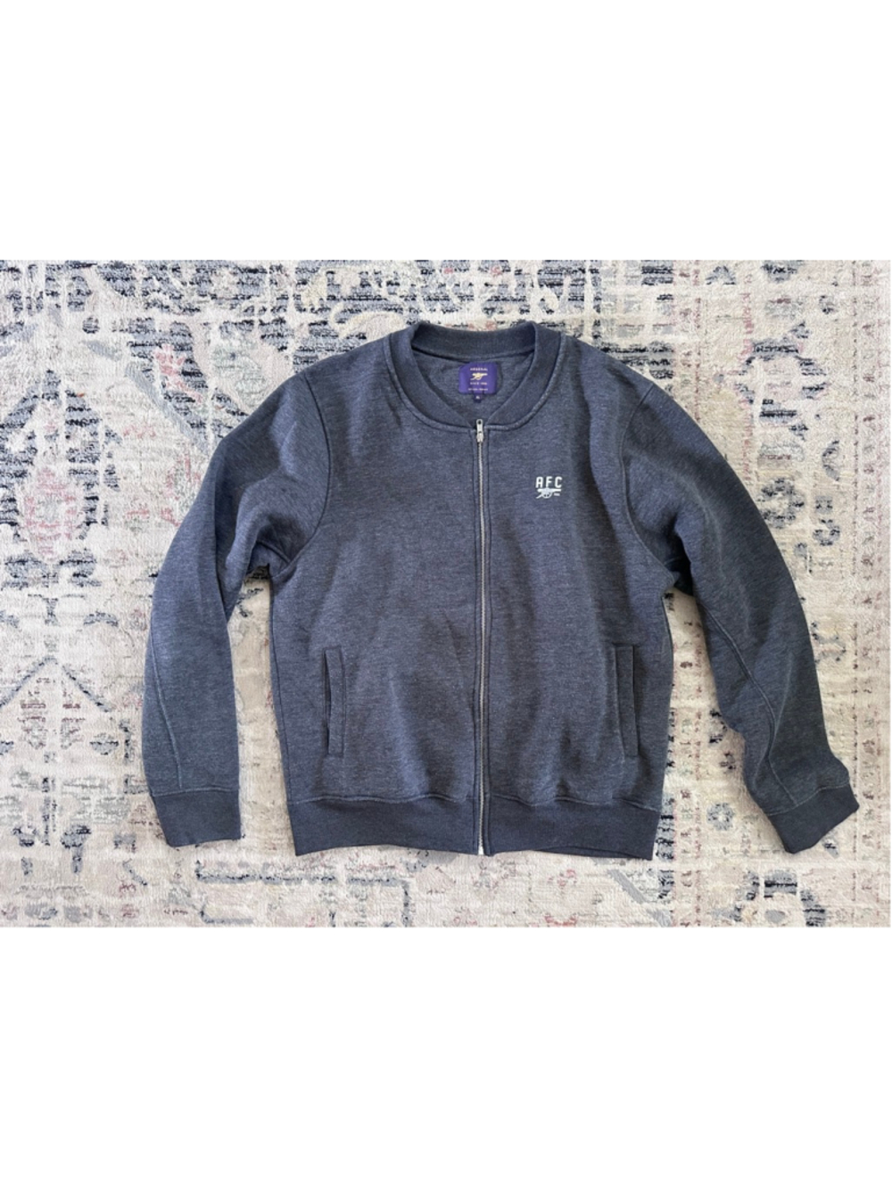 Men's Arsenal Gray Full-Zip Sweatshirt XL